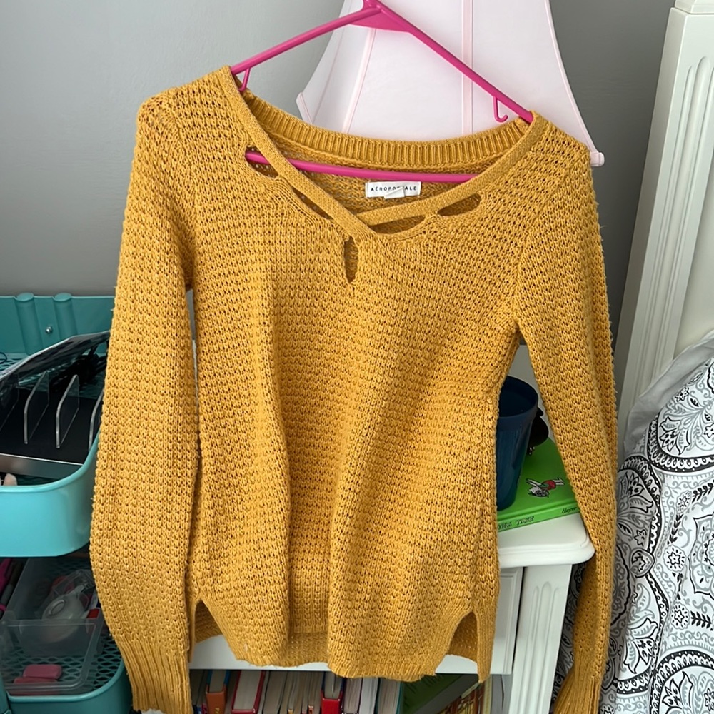 Yellow Aeropostale sweater